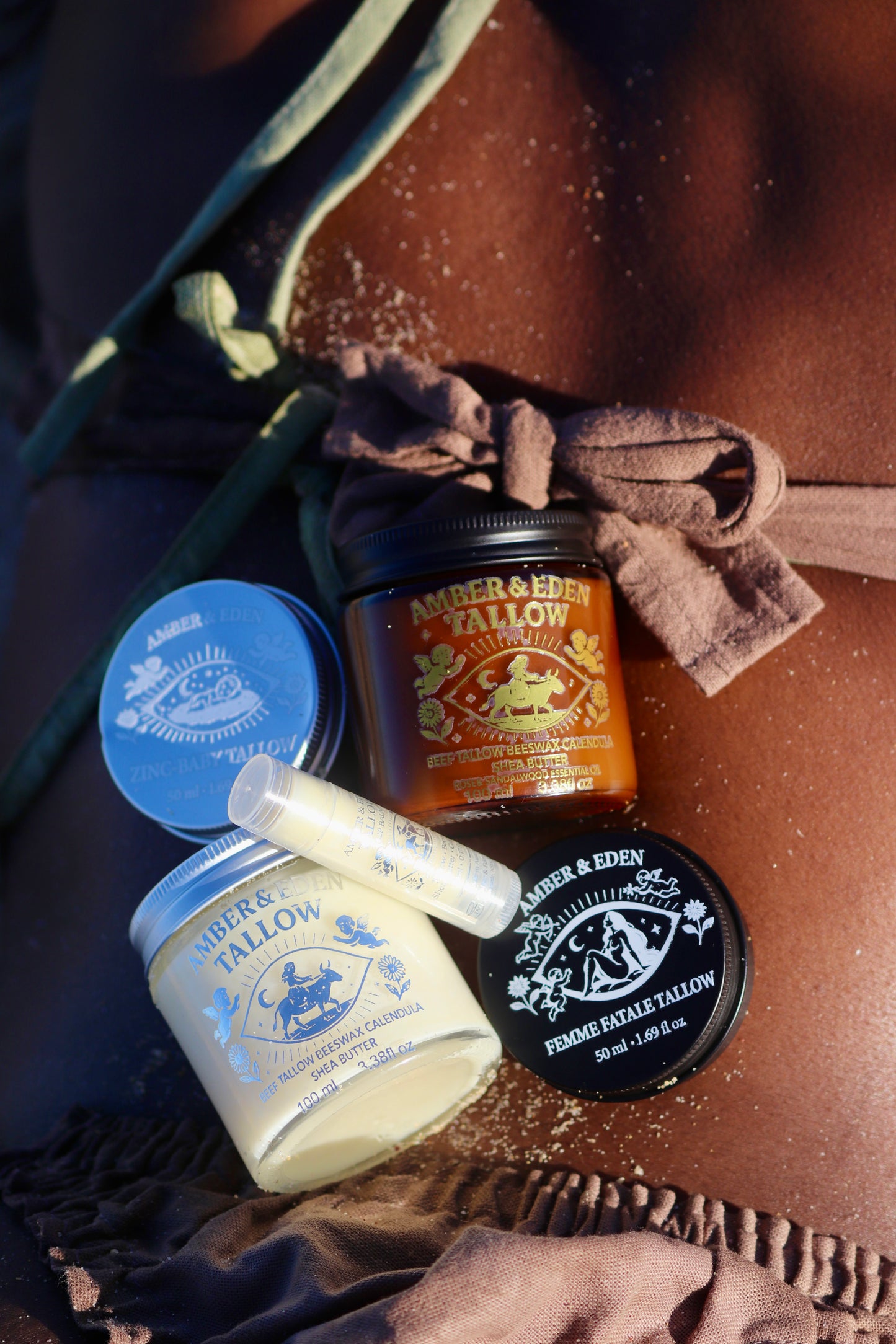 Tallow Collection (Bare, Blush, Femme Fatale, Zinc-Baby&Bare Lip Balm)